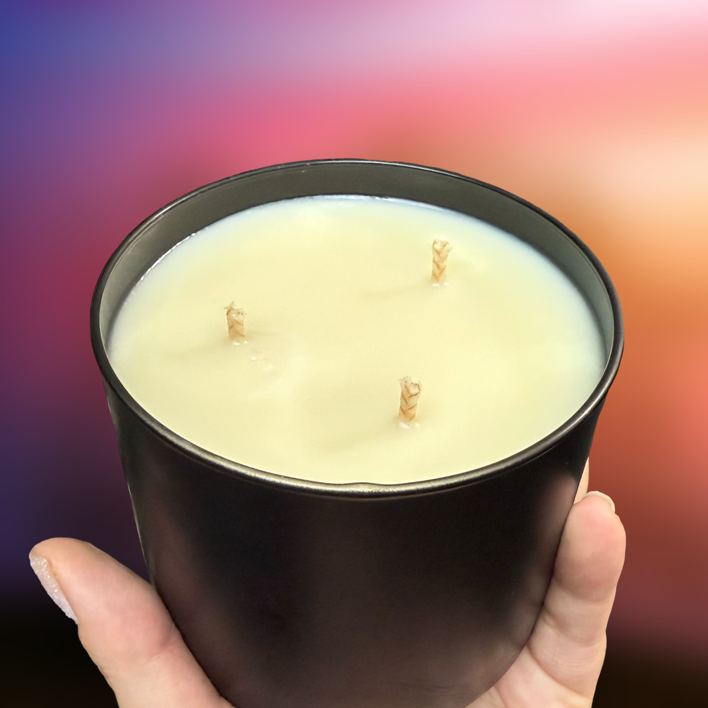 Large 3-Wick Soy Candle, 18oz Hand-Poured Scented Candle for Home & Relaxation