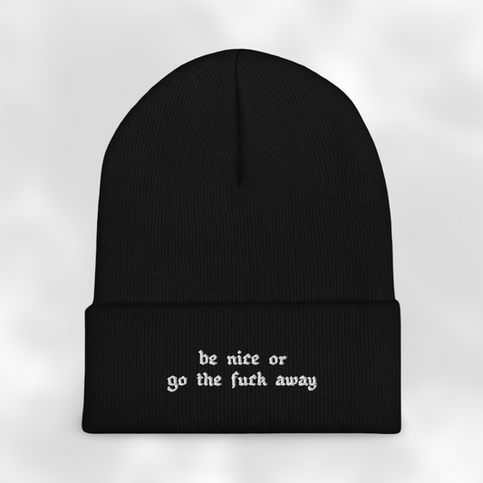 Be Nice Or... Cuffed Beanie
