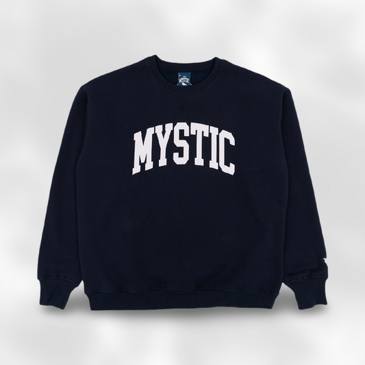 Mystic Embroidered Crewneck in Navy