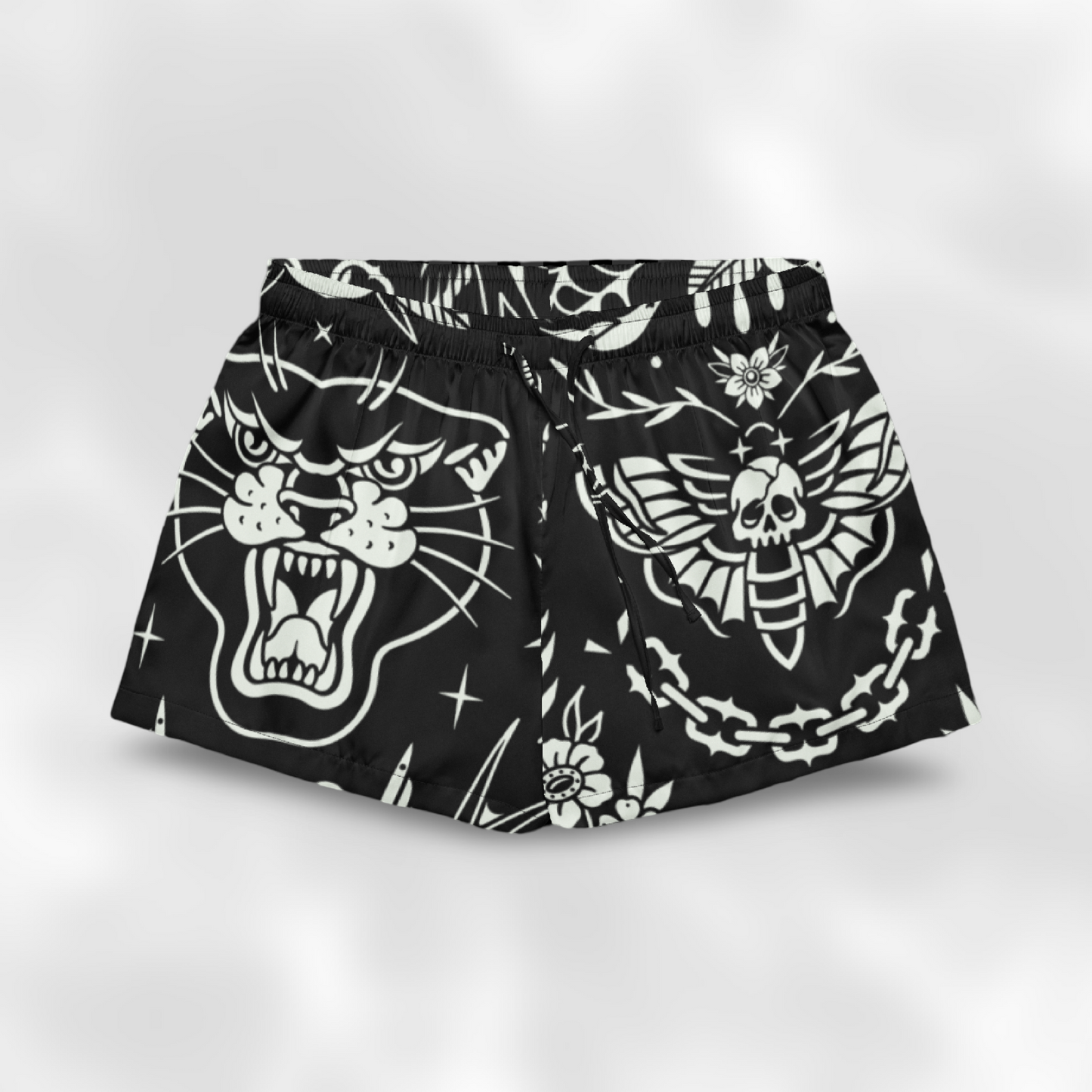 Old School Ink Silky Pajama Shorts