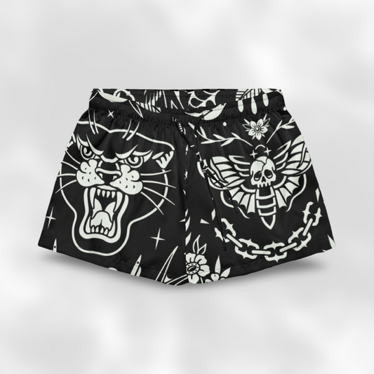 Old School Ink Silky Pajama Shorts