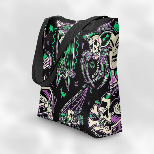 Psychobilly Blast Tote Bag