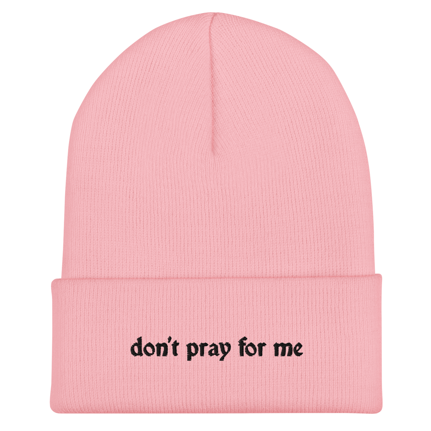 Don't Pray For Me Goth Knit Beanie