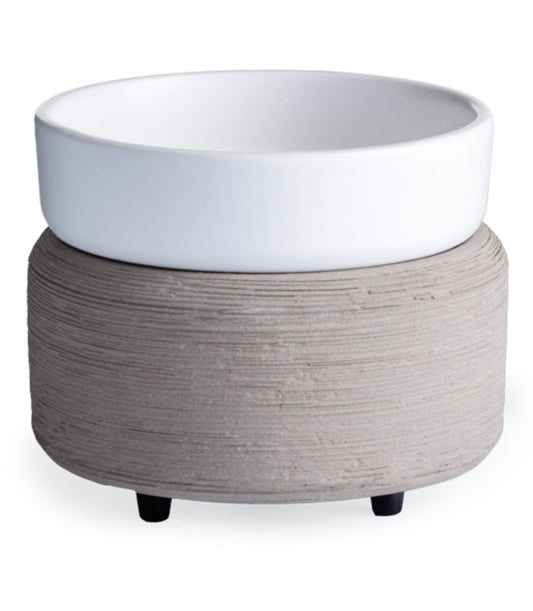 Candle & Wax Melt Warmer | White & Concrete
