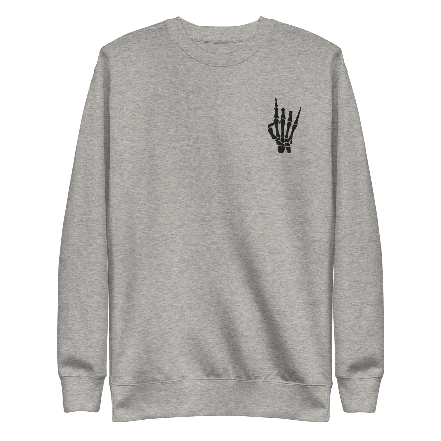 Rock On Skeleton Embroidered Sweatshirt