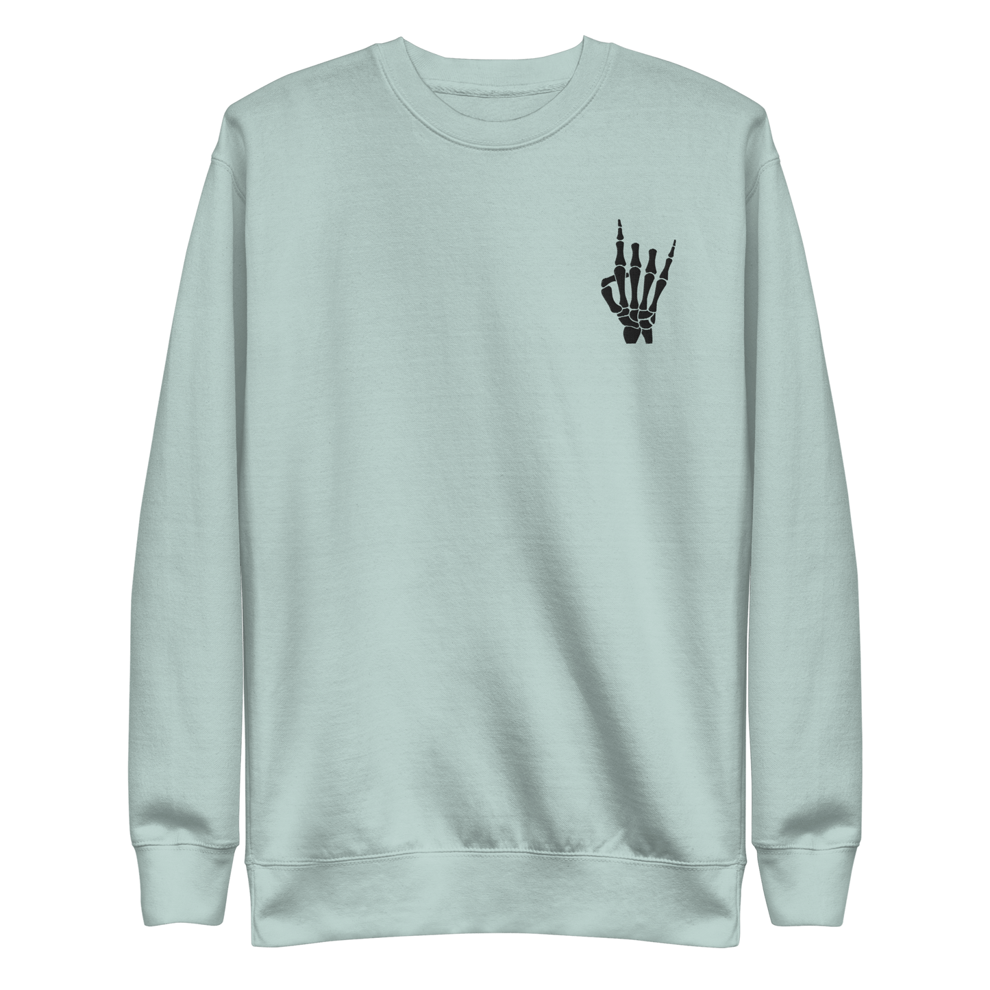 Rock On Skeleton Embroidered Sweatshirt