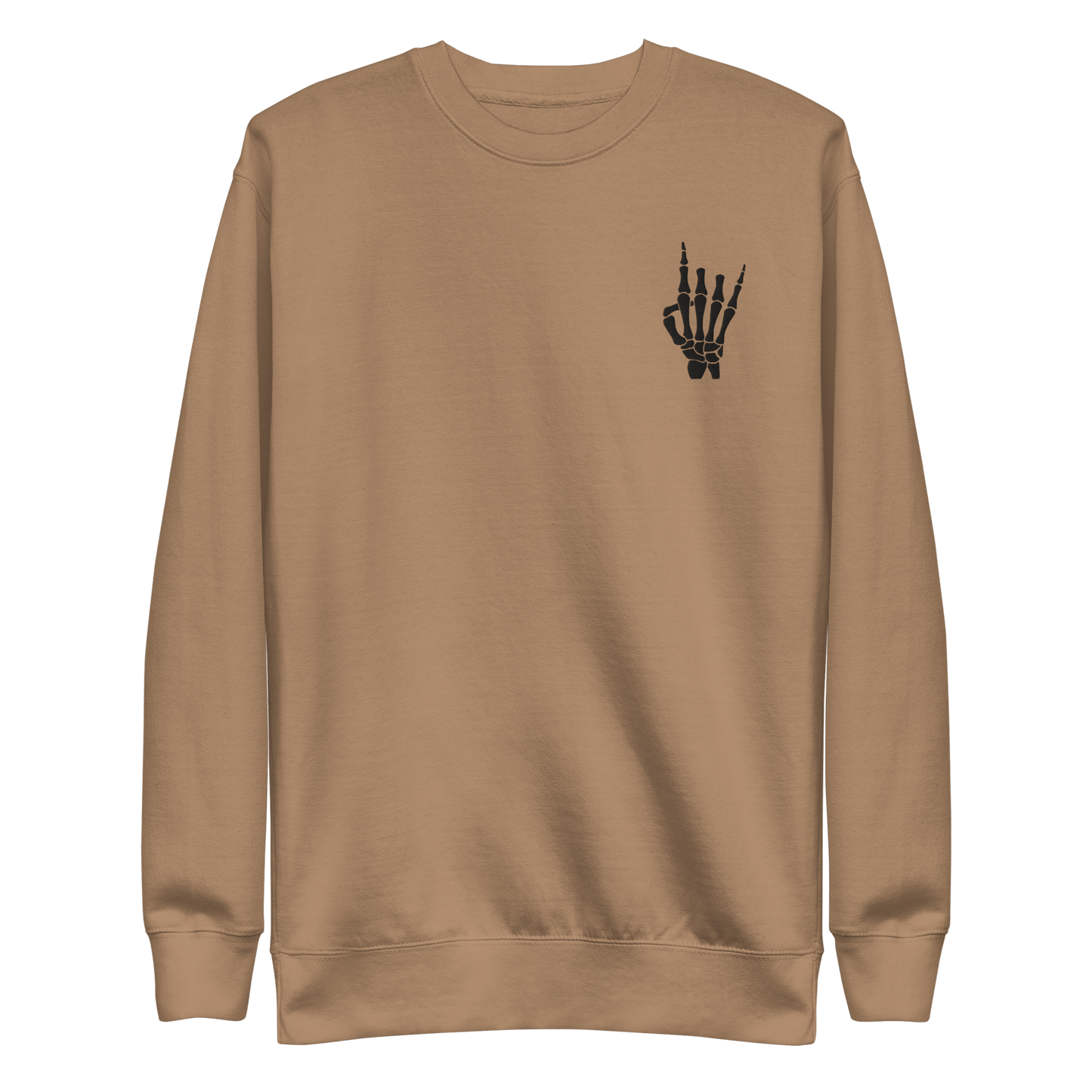 Rock On Skeleton Embroidered Sweatshirt