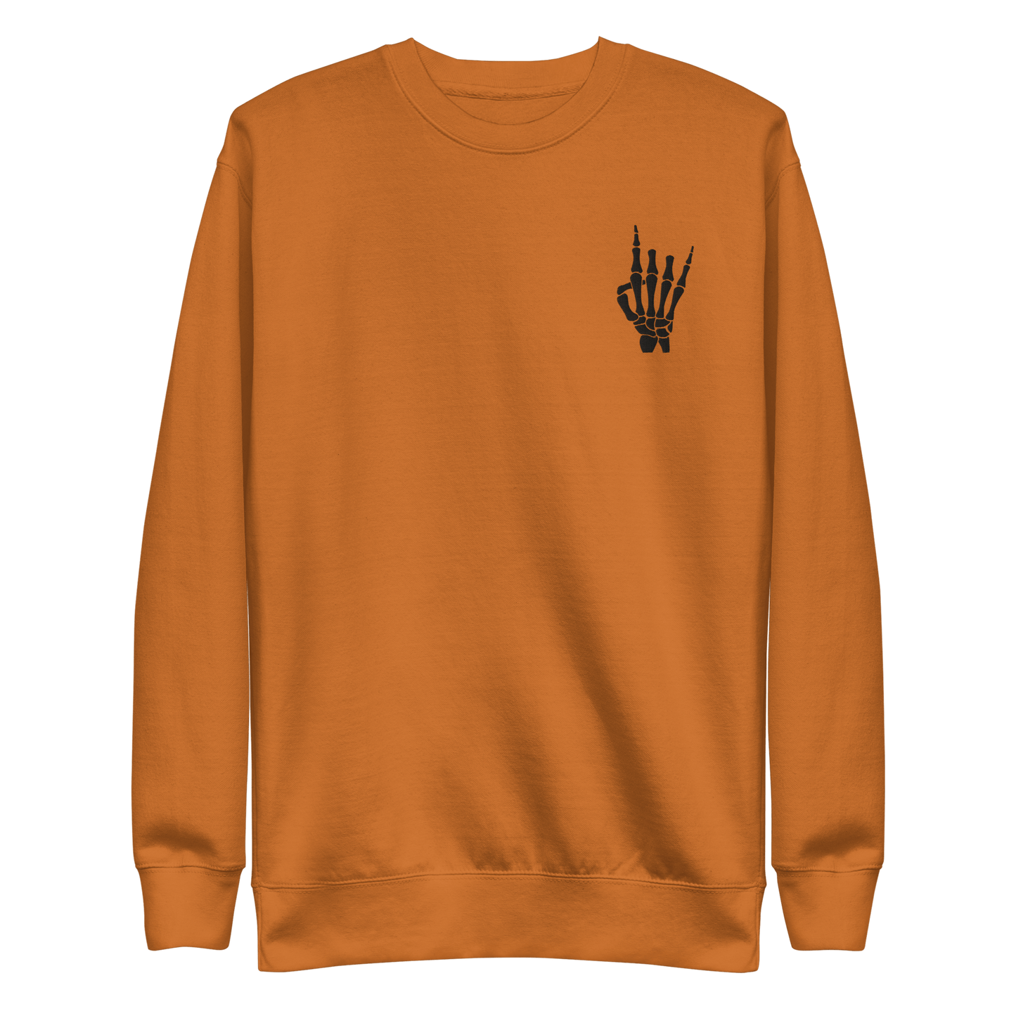 Rock On Skeleton Embroidered Sweatshirt